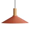 Blu Dot Emblem Large Pendant Light In Tomato/white Oak
