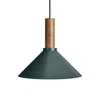 Blu Dot Emblem Medium Pendant Light - Navy Green / Walnut