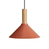 Blu Dot Emblem Medium Pendant Light - Tomato / White Oak