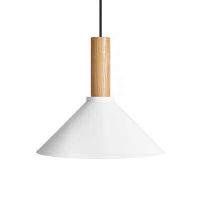 BLU DOT EMBLEM MEDIUM PENDANT LIGHT - WHITE / WHITE OAK