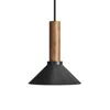 Blu Dot Emblem Small Pendant Light - Black / Walnut