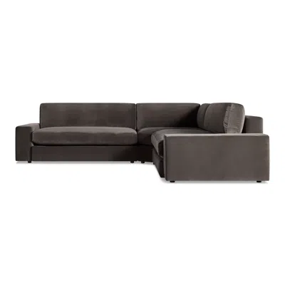 Blu Dot Esker L Sectional Sofa In Storm Velvet