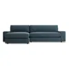 Blu Dot Esker Sofa W/ Left Chaise In Kelso Blue