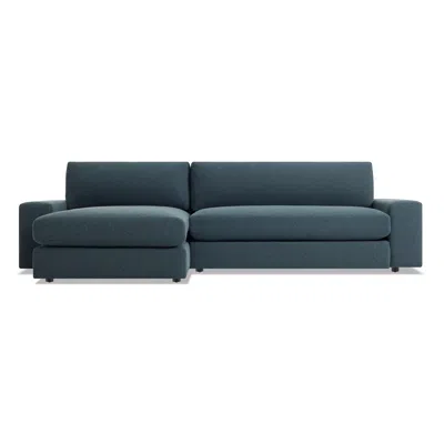 Blu Dot Esker Sofa W/ Left Chaise In Kelso Blue