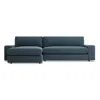 Blu Dot Esker Sofa With Chaise - Kelso Blue / Left