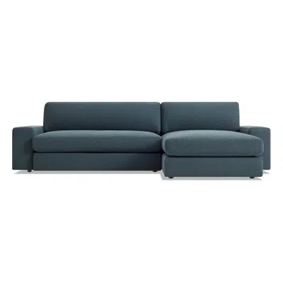 Blu Dot Esker Sofa With Chaise - Kelso Blue / Right