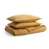 Blu Dot Ester Linen Quilt Set In Mustard