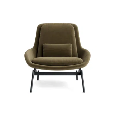 Blu Dot Field Lounge Chair - Moss Velvet In Green