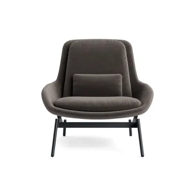 Blu Dot Field Lounge Chair - Storm Velvet In Gray