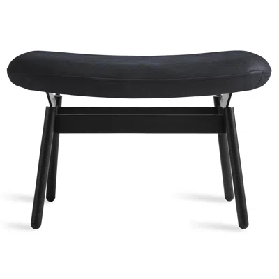 Blu Dot Field Ottoman In Ink Leather