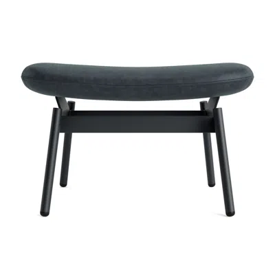 Blu Dot Field Ottoman - Ink Leather In Black