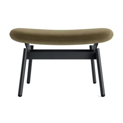 Blu Dot Field Ottoman - Moss Velvet In Green