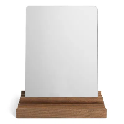 Blu Dot Furrow Table Mirror In Walnut