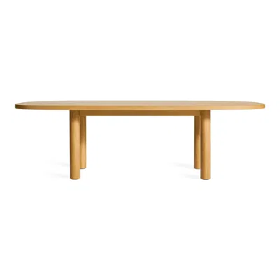 Blu Dot Good Times Dining Table - 100" Length / White Oak In Brown