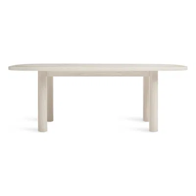 Blu Dot Good Times Dining Table - 82" Length / Whitewashed Ash In Gray