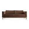 Blu Dot Guide 82" Sofa In Coffee Velvet/walnut