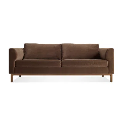 Blu Dot Guide 82" Sofa In Coffee Velvet/walnut