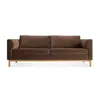Blu Dot Guide 82" Sofa In Coffee Velvet/white Oak