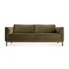 Blu Dot Guide 82" Sofa In Moss Velvet/walnut