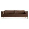 Blu Dot Guide 96" Sofa In Coffee Velvet/walnut