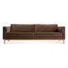 Blu Dot Guide 96" Sofa In Coffee Velvet/white Oak