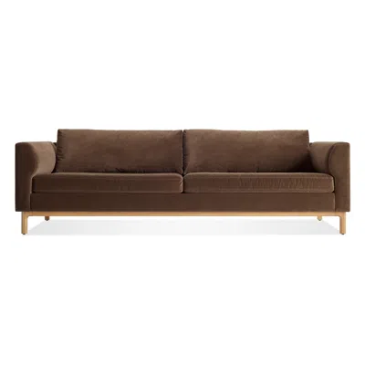Blu Dot Guide 96" Sofa In Coffee Velvet/white Oak