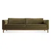 Blu Dot Guide 96" Sofa In Moss Velvet/walnut