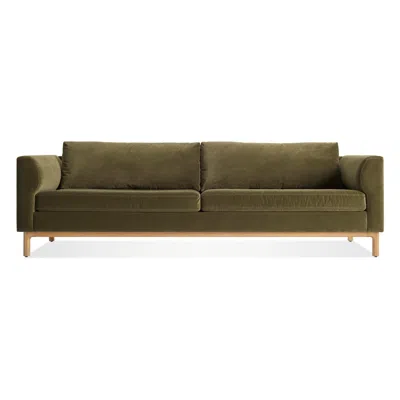 Blu Dot Guide 96" Sofa In Moss Velvet/white Oak
