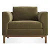 Blu Dot Guide Lounge Chair In Moss Velvet/walnut