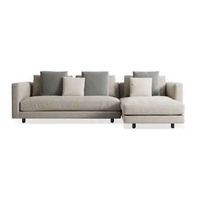 Blu Dot Hands Down Sofa With Chaise - Landa Stone / Color Mix 2 / Right