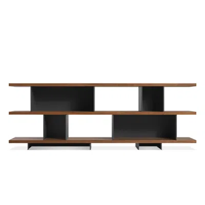 Blu Dot Happy Day Shelving 3 Shelf - Walnut / Oblivion