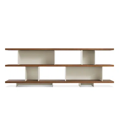 Blu Dot Happy Day Shelving 3 Shelf In Walnut/putty
