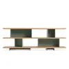 Blu Dot Happy Day Shelving 3 Shelf In White Oak/grey Green
