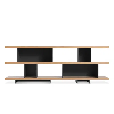 Blu Dot Happy Day Shelving 3 Shelf In White Oak/oblivion