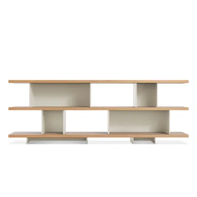 Blu Dot Happy Day Shelving 3 Shelf In White Oak/putty