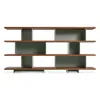 Blu Dot Happy Day Shelving 4 Shelf In Walnut/grey Green
