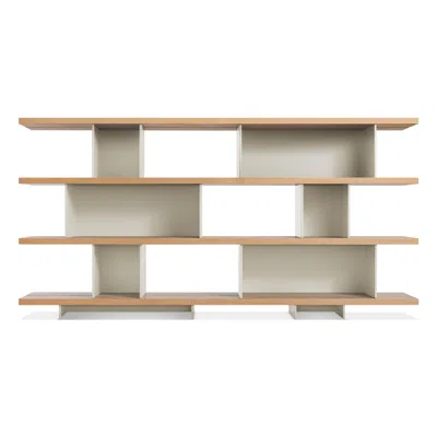 Blu Dot Happy Day Shelving 4 Shelf - White Oak / Putty