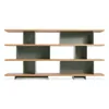 Blu Dot Happy Day Shelving 4 Shelf In White Oak/grey Green