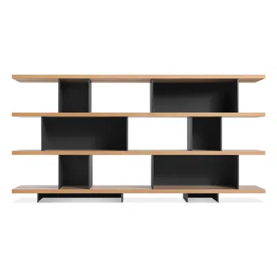 Blu Dot Happy Day Shelving 4 Shelf In White Oak/oblivion