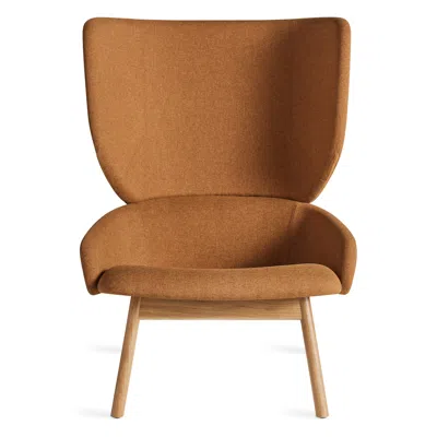 Blu Dot Heads Up Lounge Chair In Maharam Murmur In Argan/white Oak Base