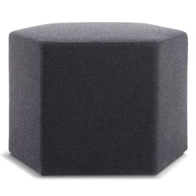 Blu Dot Hecks Ottoman - Vesper Charcoal In Gray