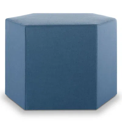 Blu Dot Hecks Ottoman In Vesper Marine Blue