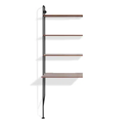 Blu Dot Hitch Add-on Bookcase And Desk In Black/walnut