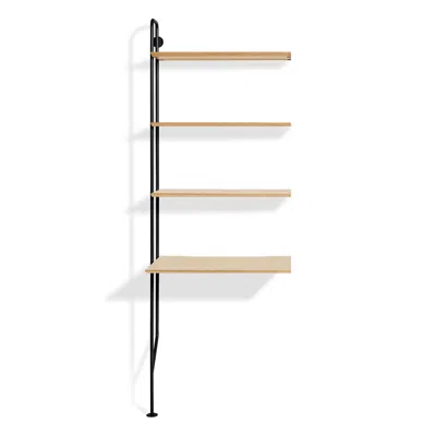 Blu Dot Hitch Add-on Bookcase And Desk In Black/white Oak