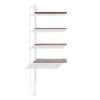 Blu Dot Hitch Add-on Bookcase And Desk In White/walnut