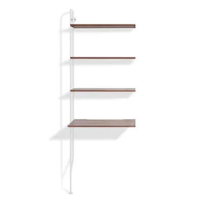 Blu Dot Hitch Add-on Bookcase And Desk In White/walnut