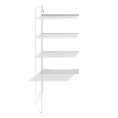 Blu Dot Hitch Add-on Bookcase And Desk In White/white