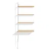 Blu Dot Hitch Add-on Bookcase And Desk In White/white Oak