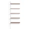 Blu Dot Hitch Add-on Bookcase In White/walnut