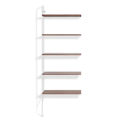 Blu Dot Hitch Add-on Bookcase In White/walnut